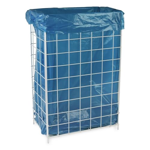 Hypafol Abfallkorb 60 L | Weiß, Metall beschichtet | zusammenlegbar, stabil