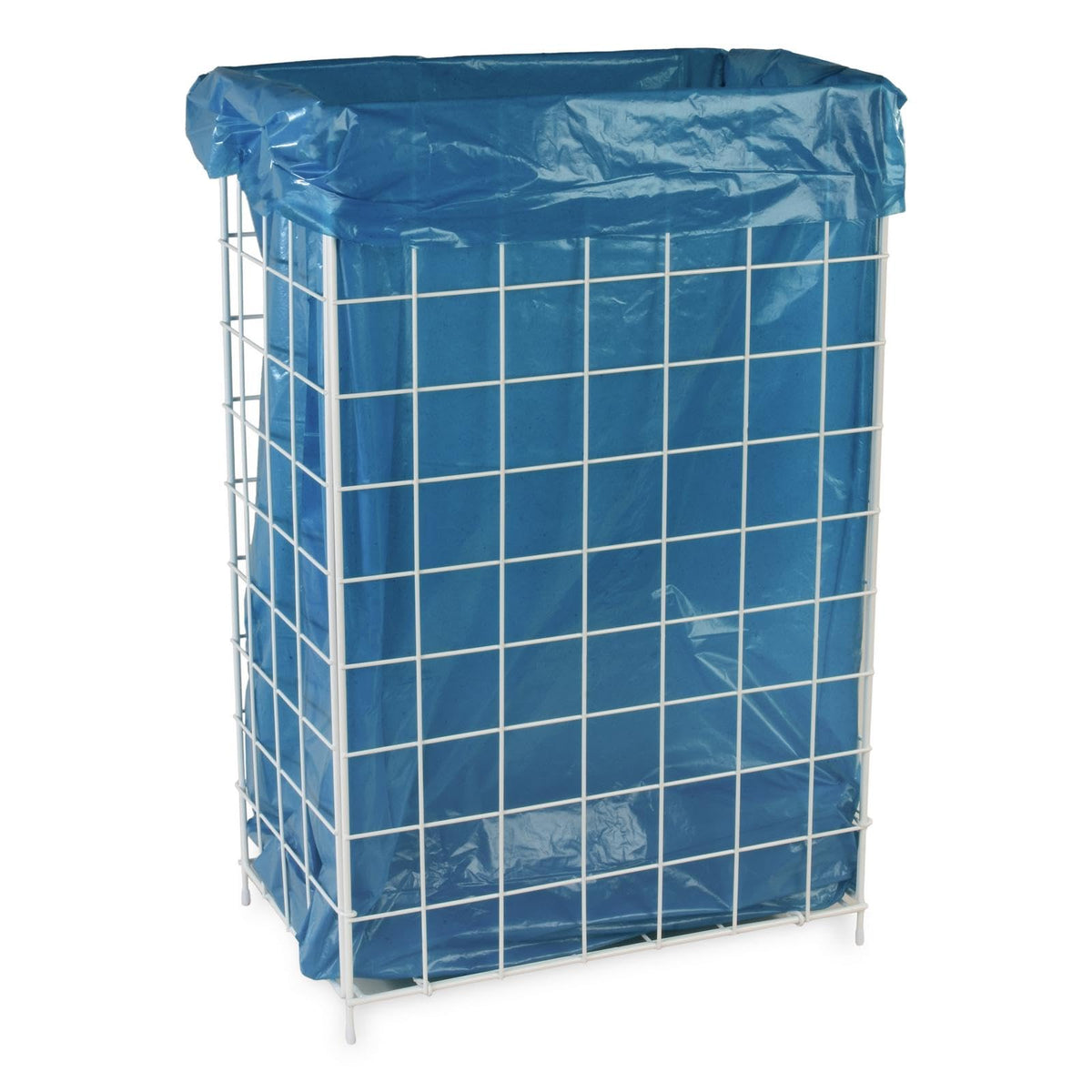 Hypafol Abfallkorb 60 L | Weiß, Metall beschichtet | zusammenlegbar, stabil