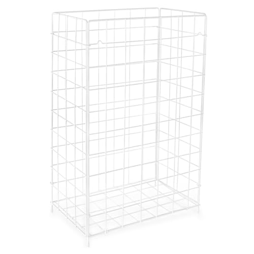 Hypafol Abfallkorb 60 L | Weiß, Metall beschichtet | zusammenlegbar, stabil