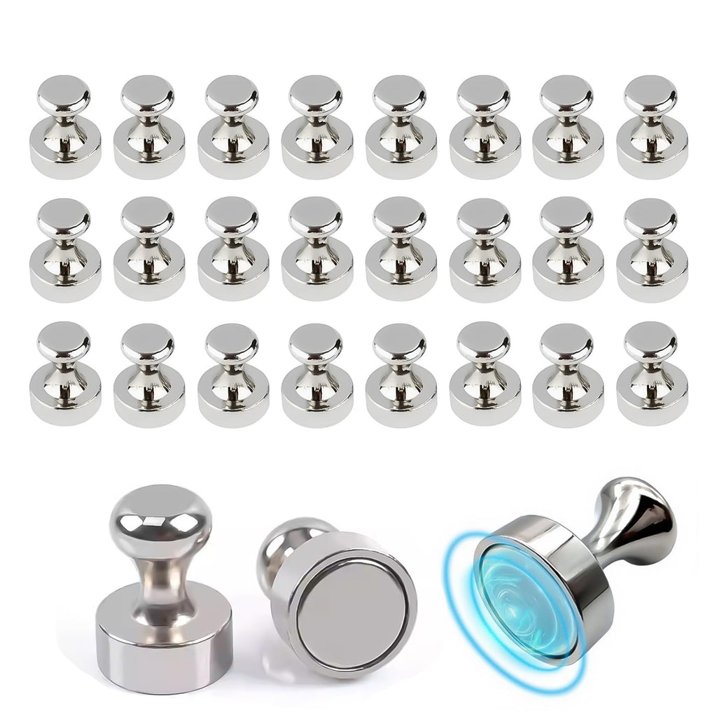 Starke Magnete [24 Stück], Neodym-Magnet, mit Aufbewahrungsbox, leistungsstark für Kühlschrank, Küche, Kühlschrank, Tafel, Whiteboard, Fotokarte