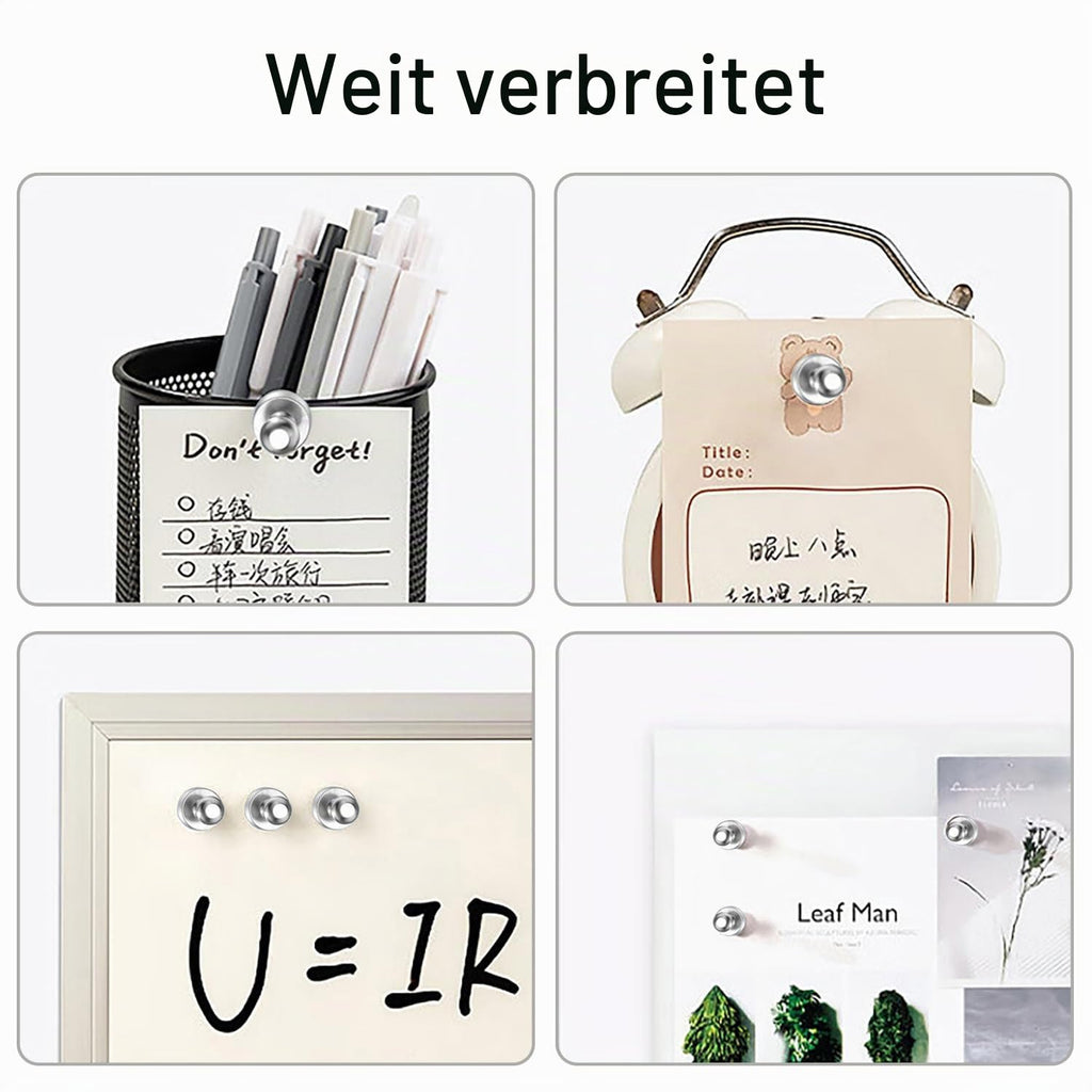 Starke Magnete [24 Stück], Neodym-Magnet, mit Aufbewahrungsbox, leistungsstark für Kühlschrank, Küche, Kühlschrank, Tafel, Whiteboard, Fotokarte