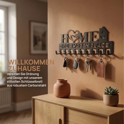Metall Schlüsselhalter mit 10 Haken für Wand Schlüsselbrett Board Organizer