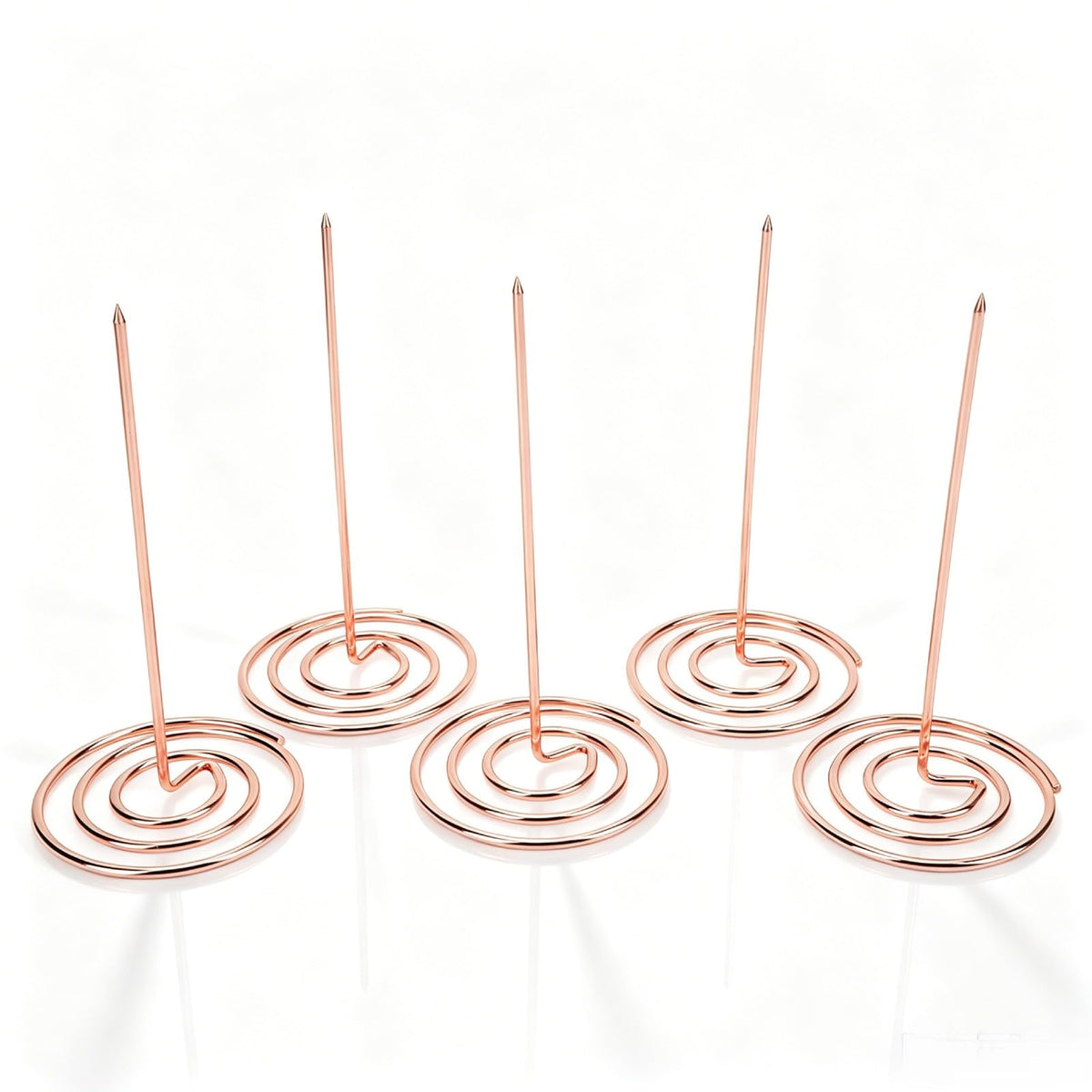 Cyrank 5 Stück Zettelspießer Bonspießer, Zettelspießer Memo Halter, Zettelhalter Kassenbon Halter, Memo Halter Spike Rechnungen Spike Für Küche Hotel Restaurant Cafe Büro (Roségold)