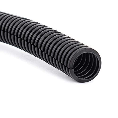 ZhiYo Kabelschlauch 15m geschlitzt | Ø6mm Flexrohr für Kfz & Elektro | Temperaturbeständig -40°C bis 125°C | Split Conduit Wellrohr Kabelschutz | Kabelkanal mit Flexibler Abdeckung