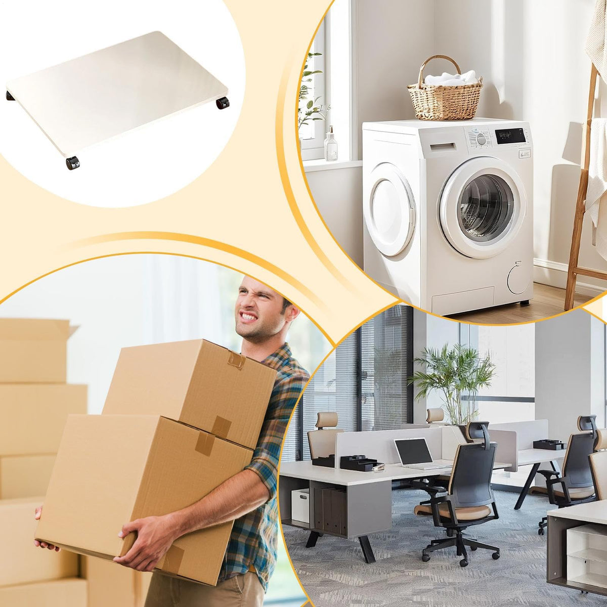 Druckerständer – Mobiler Aufbewahrungsorganisator | Rollregal Unter Dem Schreibtisch Für Drucker, Scanner, Kopierer, Robustes Mehrzweckregal Für Wohnungen, Büros, Arbeitsbereiche, Maschinen, Pflanzen,