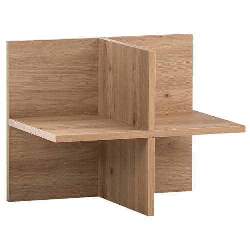 Lomadox Büroschrank Aktenschrank (3-teilig) in schwarz matt mit Eiche