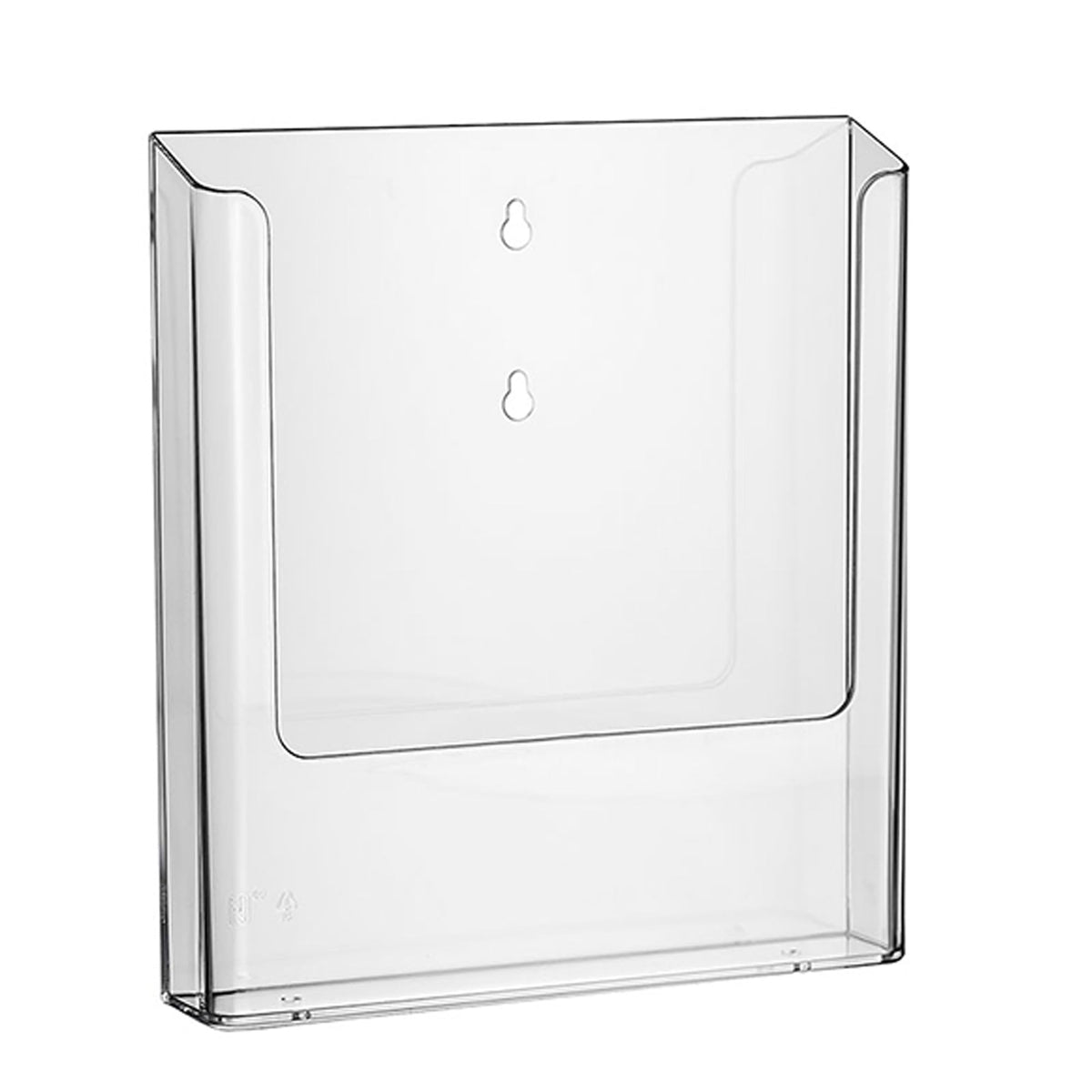 DIN A4 Wandprospekthalter Hochformat / Prospekthalter, Prospektständer, Flyer-Ständer, Flyerhalter, Prospektbox glasklar, Aufsteller, Werbung, Wandmontage