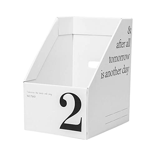BEIJIALY Schreibtisch-Aktenhalter-Organizer, Vertikaler Aktenordner, Papier-Nummernmarkierung, Schlanker Schreibtisch-Aufbewahrungsorganisator, Zeitschriften-Aktenordner, Dokumentenständer für(2)