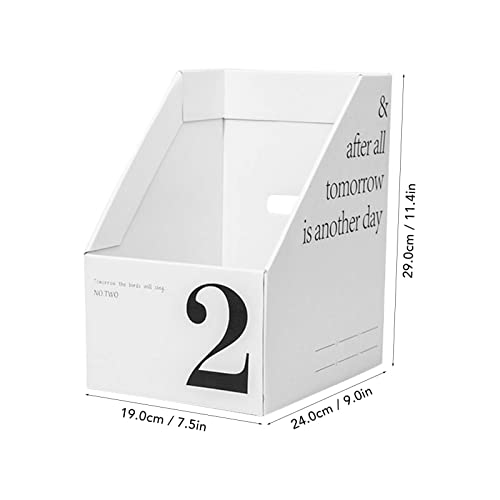 BEIJIALY Schreibtisch-Aktenhalter-Organizer, Vertikaler Aktenordner, Papier-Nummernmarkierung, Schlanker Schreibtisch-Aufbewahrungsorganisator, Zeitschriften-Aktenordner, Dokumentenständer für(2)