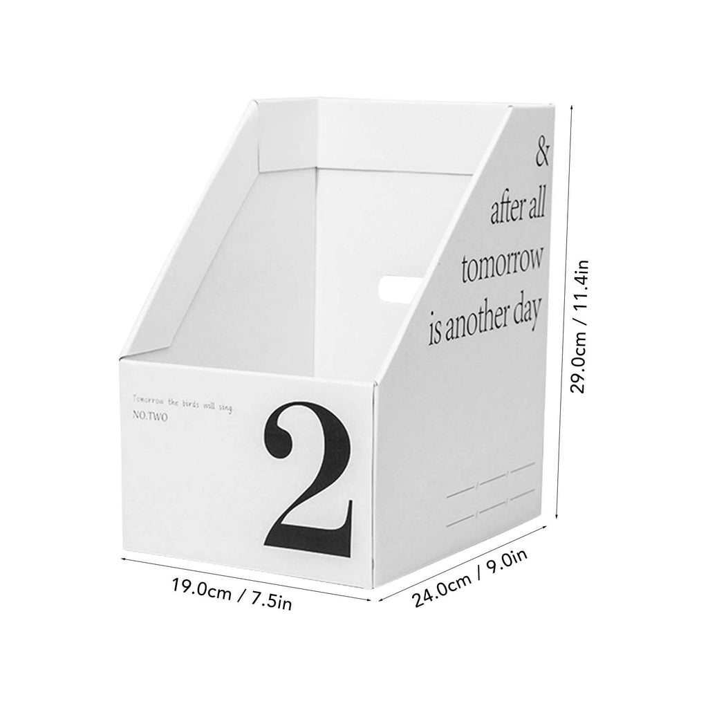 BEIJIALY Schreibtisch-Aktenhalter-Organizer, Vertikaler Aktenordner, Papier-Nummernmarkierung, Schlanker Schreibtisch-Aufbewahrungsorganisator, Zeitschriften-Aktenordner, Dokumentenständer für(2)