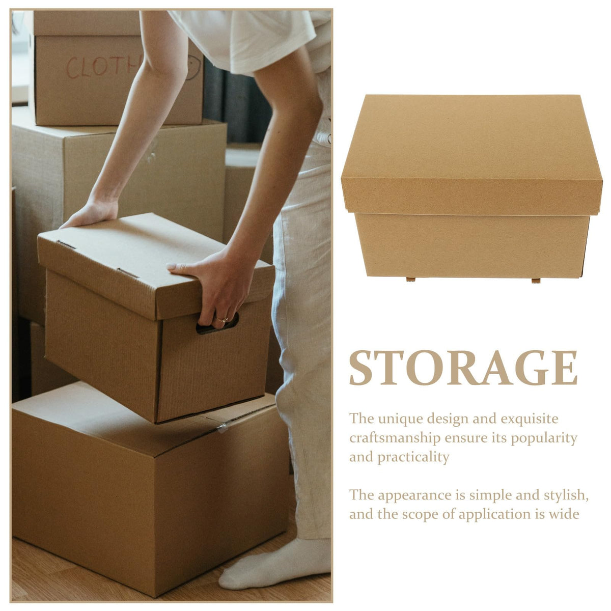 Papieraufbewahrungsboxen Stilvolles Schlichtes Design mit Deckel 2 Stück pack Große Kapazität Robust und Praktisch in Khaki für Büro und Zuhause