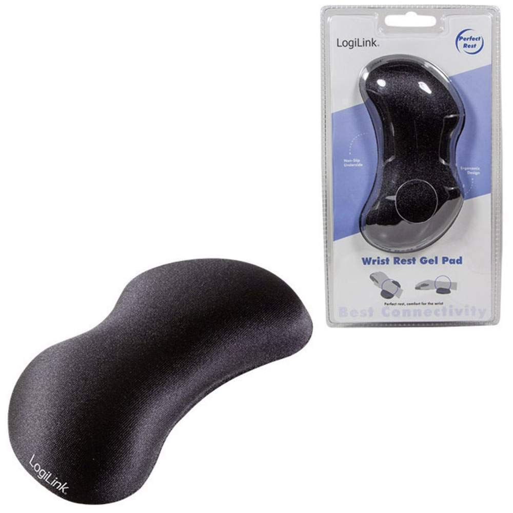 LogiLink ID0136 Handgelenkstützendes Gelkissen schwarz, 140 x 55 x 25 mm