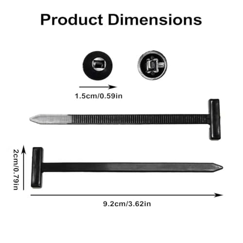 100 Stück Nylon Kabelbinder Schnalle, Universal Kabelbinderhalter, Kabelbinder-Verschluss Für Reparaturen, UV-beständige Nylon Halterung, Für Haushalt Auto Tägliche Reparaturen (Schwarz)