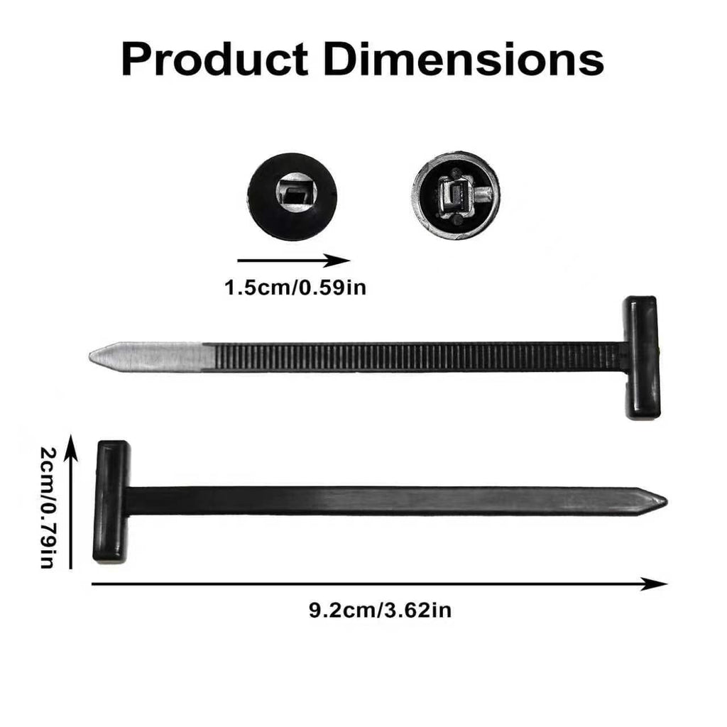 100 Stück Nylon Kabelbinder Schnalle, Universal Kabelbinderhalter, Kabelbinder-Verschluss Für Reparaturen, UV-beständige Nylon Halterung, Für Haushalt Auto Tägliche Reparaturen (Schwarz)
