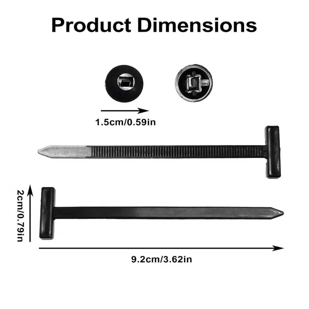 100 Stück Nylon Kabelbinder Schnalle, Universal Kabelbinderhalter, Kabelbinder-Verschluss Für Reparaturen, UV-beständige Nylon Halterung, Für Haushalt Auto Tägliche Reparaturen (Schwarz)