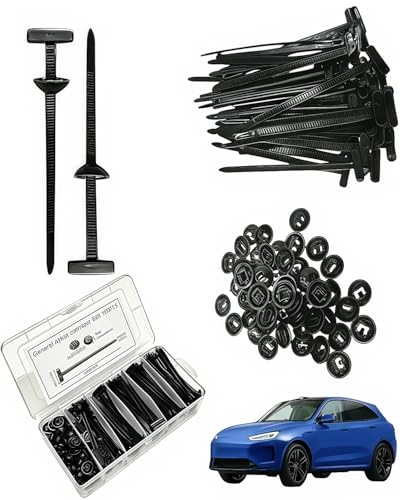 100 Stück Nylon Kabelbinder Schnalle, Universal Kabelbinderhalter, Kabelbinder-Verschluss Für Reparaturen, UV-beständige Nylon Halterung, Für Haushalt Auto Tägliche Reparaturen (Schwarz)