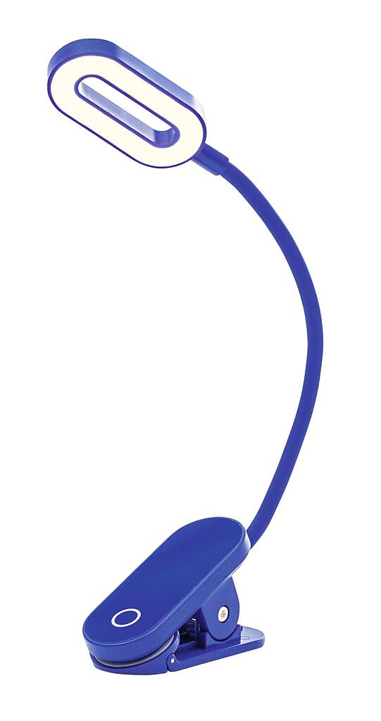 moses. libri_x Klemmleuchte Touch Electric Blue – dimmbares Leselicht