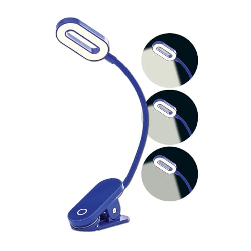 moses. libri_x Klemmleuchte Touch Electric Blue – dimmbares Leselicht