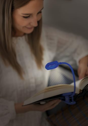 moses. libri_x Klemmleuchte Touch Electric Blue – dimmbares Leselicht