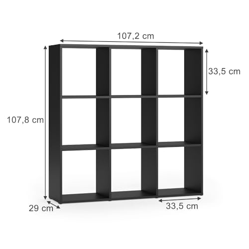 Vicco Raumteiler Nove, Schwarz, 104 x 108 cm