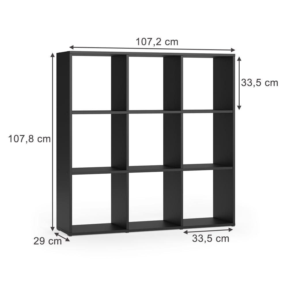 Vicco Raumteiler Nove, Schwarz, 104 x 108 cm