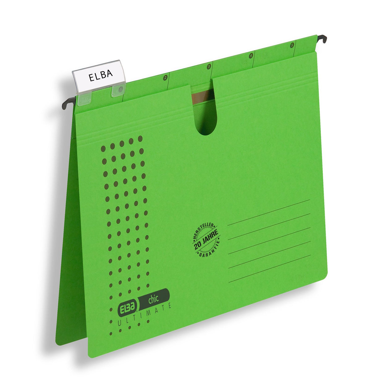ELBA Hängehefter chic für A4, aus Karton, grün, 25er Pack