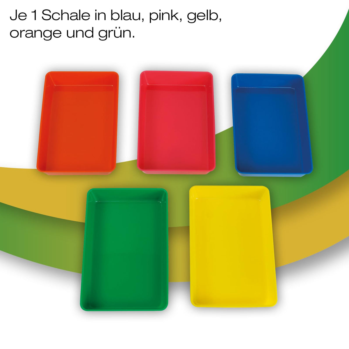 TimeTEX Materialschalen Set XL, 5 robuste Schalen | Ideal zum Basteln & Sortieren