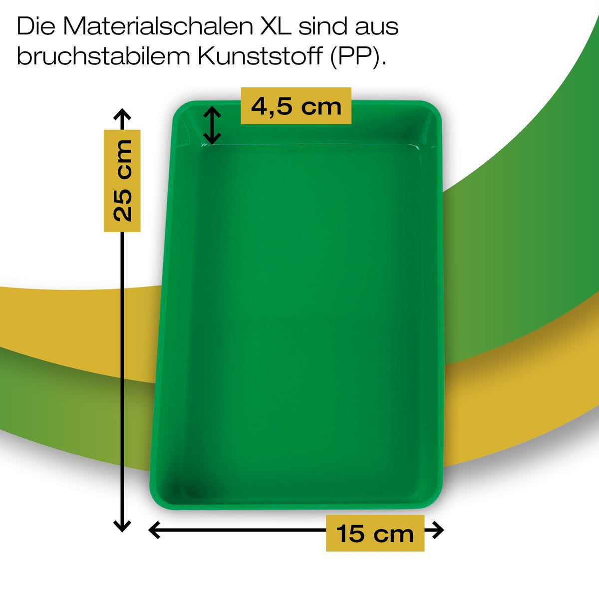TimeTEX Materialschalen Set XL, 5 robuste Schalen | Ideal zum Basteln & Sortieren