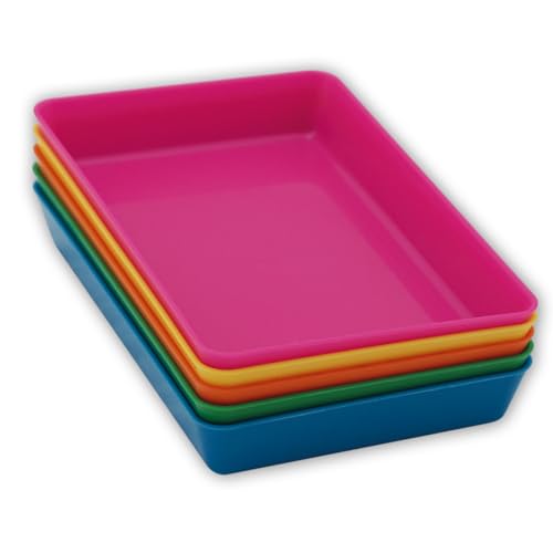 TimeTEX Materialschalen Set XL, 5 robuste Schalen | Ideal zum Basteln & Sortieren