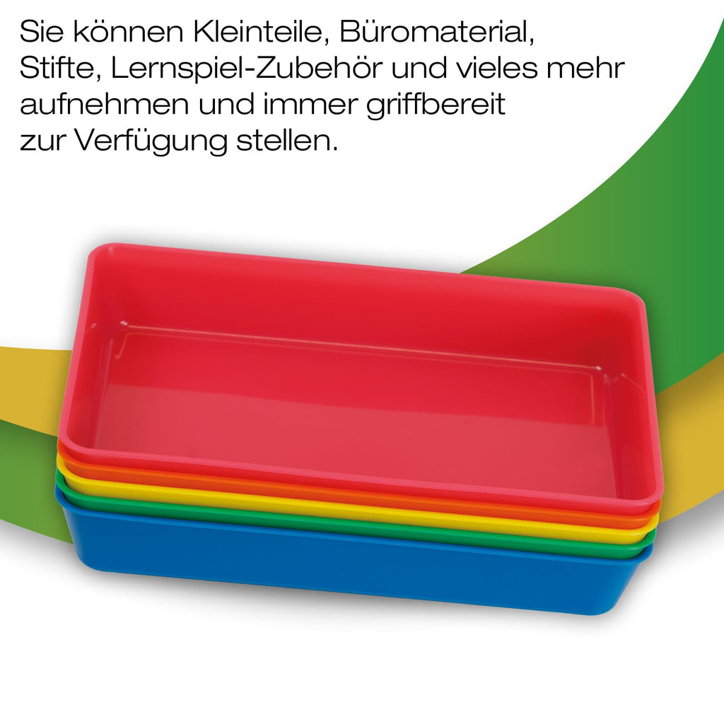 TimeTEX Materialschalen Set XL, 5 robuste Schalen | Ideal zum Basteln & Sortieren