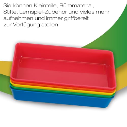 TimeTEX Materialschalen Set XL, 5 robuste Schalen | Ideal zum Basteln & Sortieren