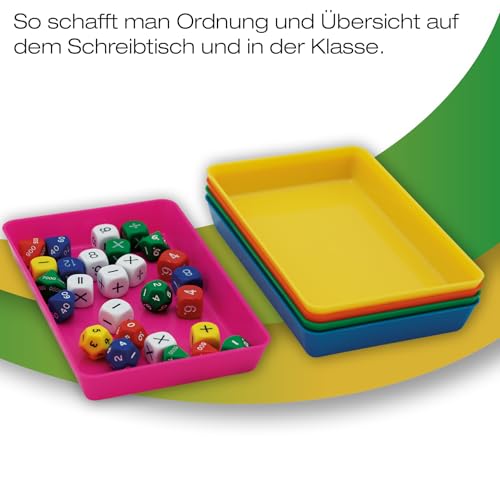 TimeTEX Materialschalen Set XL, 5 robuste Schalen | Ideal zum Basteln & Sortieren
