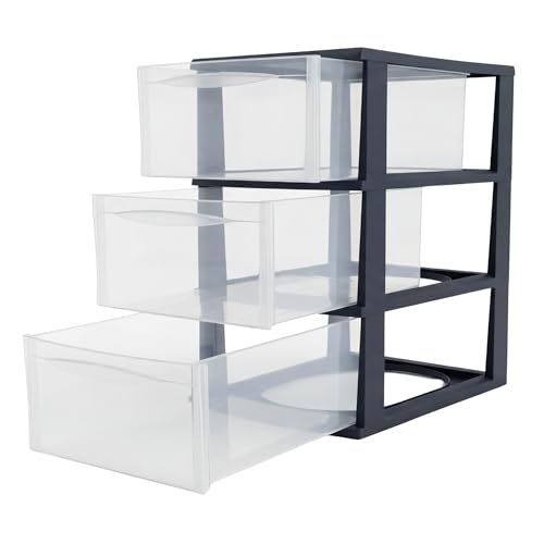 Große Schubladenbox A4 Schubladenschrank Schreibtisch Organizer Transparent