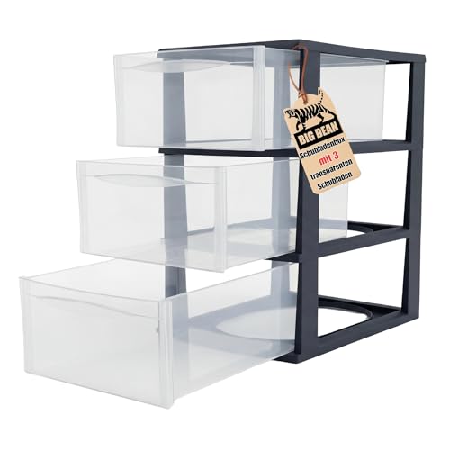 Große Schubladenbox A4 Schubladenschrank Schreibtisch Organizer Transparent