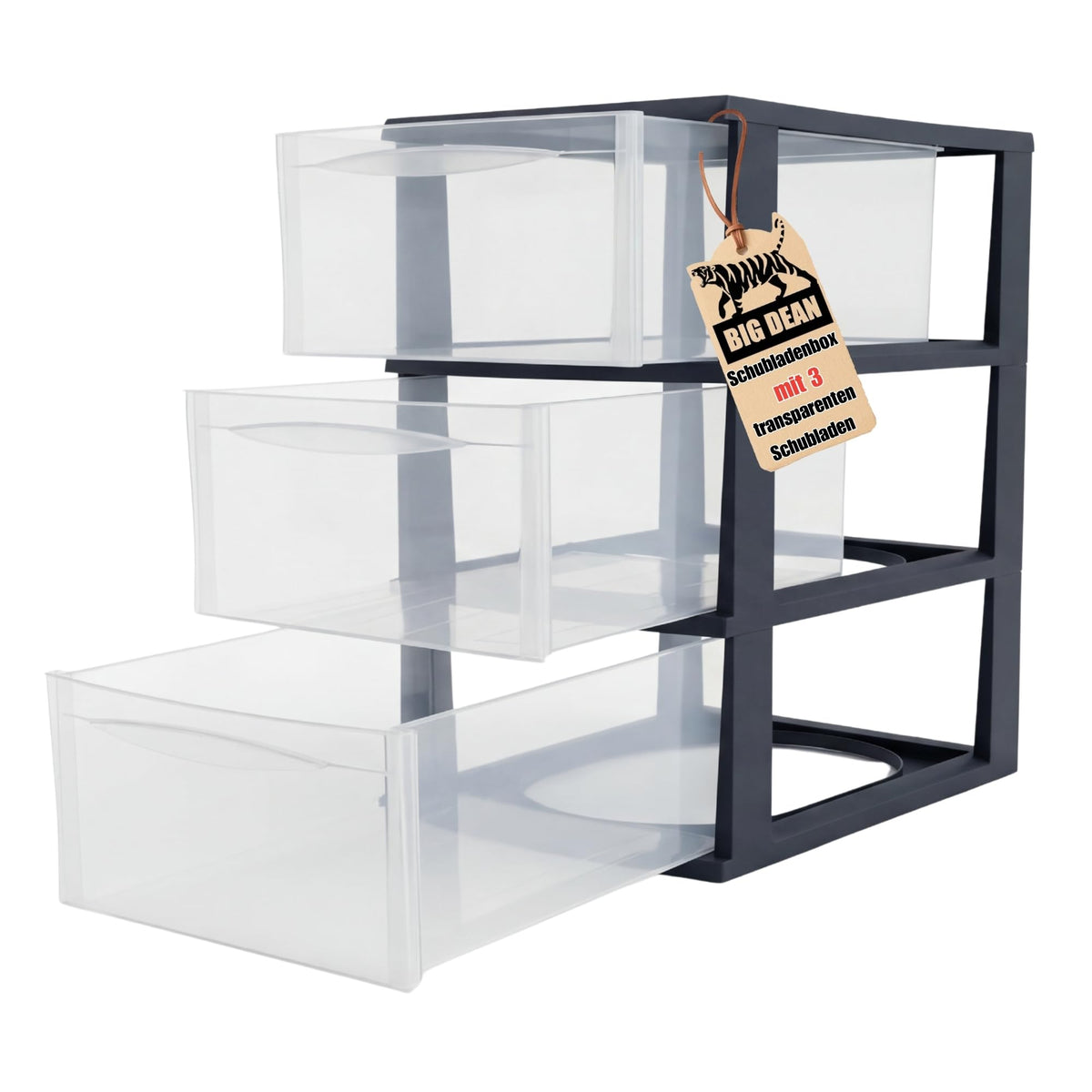 Große Schubladenbox A4 Schubladenschrank Schreibtisch Organizer Transparent