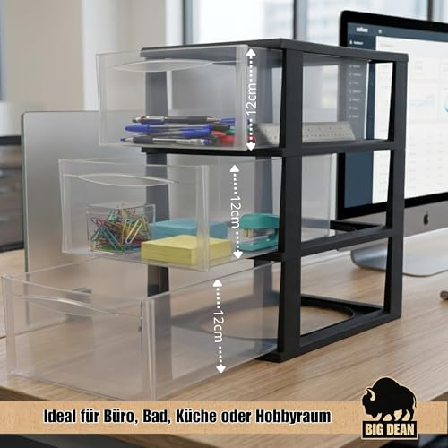 Große Schubladenbox A4 Schubladenschrank Schreibtisch Organizer Transparent