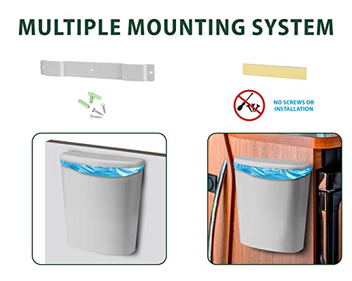 Brunner Pillar Abfalleimer + Halterung Müll Tonne Eimer Kompakt Caravan Camping