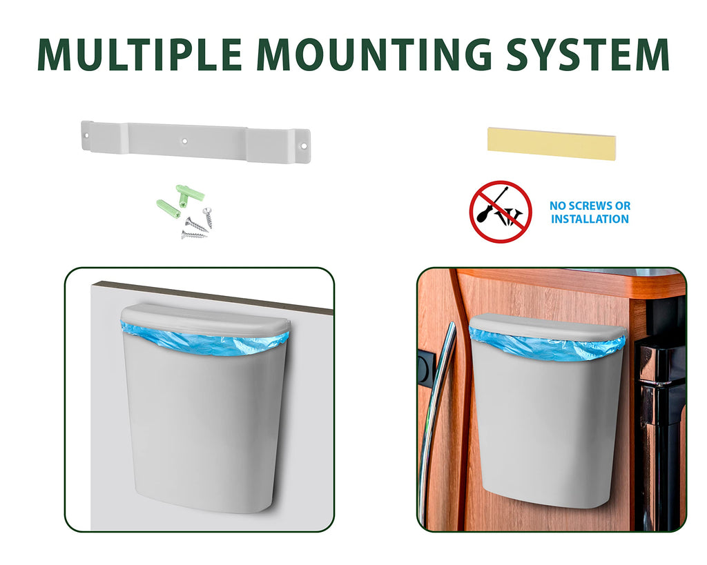 Brunner Pillar Abfalleimer + Halterung Müll Tonne Eimer Kompakt Caravan Camping