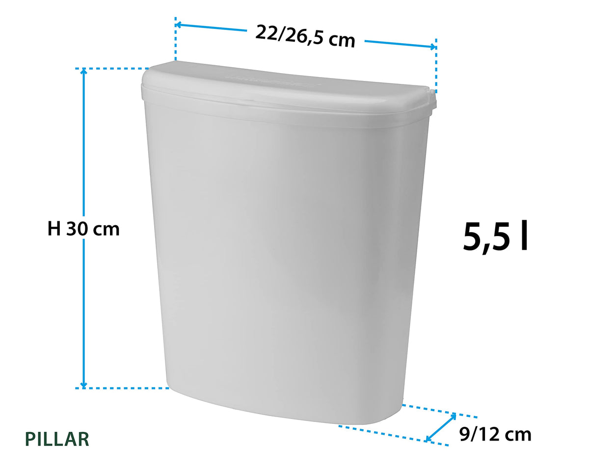 Brunner Pillar Abfalleimer + Halterung Müll Tonne Eimer Kompakt Caravan Camping