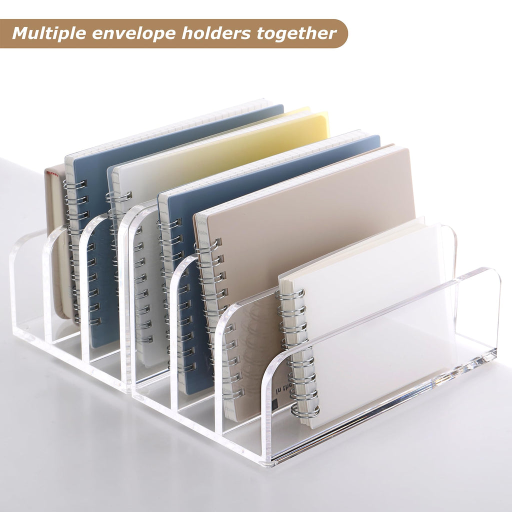 SANRUI Briefhalter Ablagefächer aus Acryl, Premium Schreibtisch Briefablage mit 3 Fächern, Dokumentenhalter & Ablagesystem für Brief, Mail, Post, Letter, Notizen (17,5 x 10,1 x 10,1 cm)