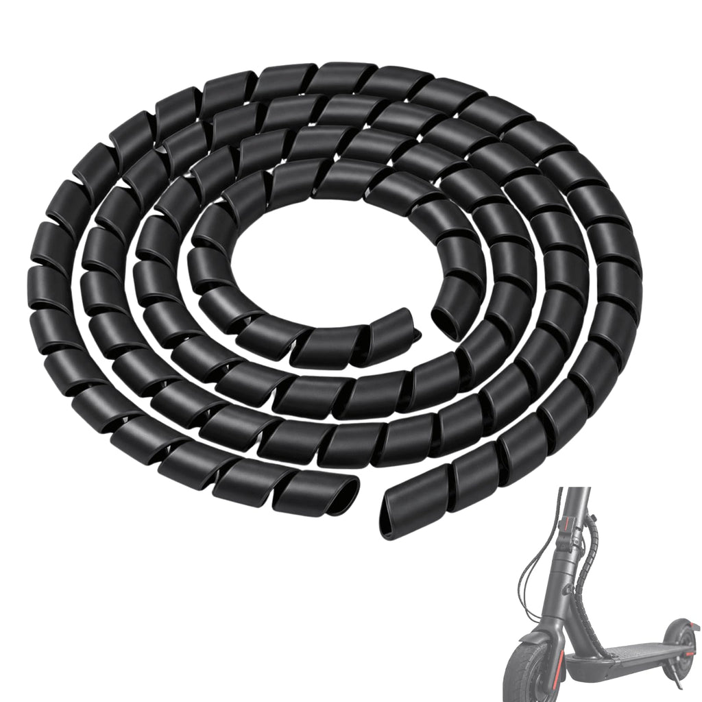 120 cm Flexibles TPU-Kabelspirale für E-Scooter, Kompatibel mit Xiaomi 1s/M365/Pro Ninebot, Anpassbarer Kabelschutz in Schwarz (E-Scooter Zubehör)