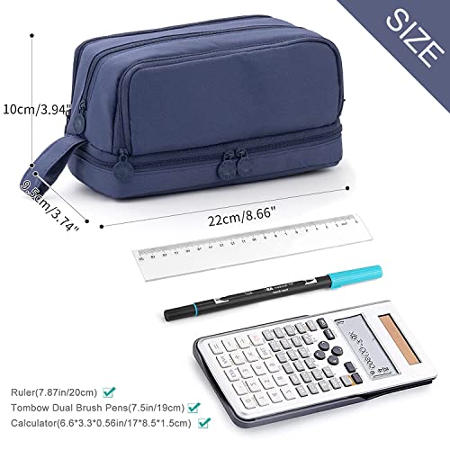 Federmäppchen Mäppchen für Jungen Mädchen Teenager, Groß Federtasche Federmappe Erwachsene Etui Schule 4 Fächer Pencil Cases