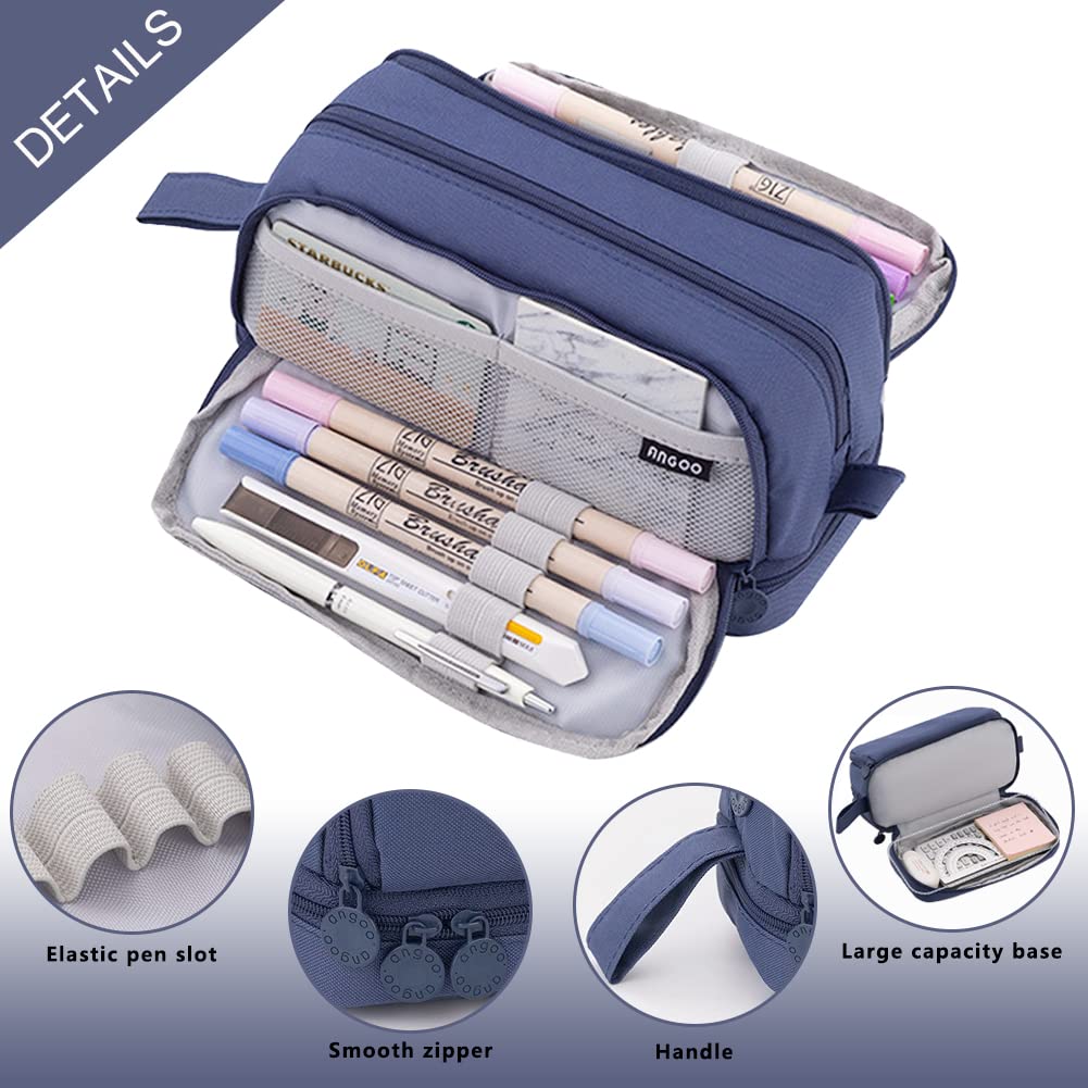 Federmäppchen Mäppchen für Jungen Mädchen Teenager, Groß Federtasche Federmappe Erwachsene Etui Schule 4 Fächer Pencil Cases
