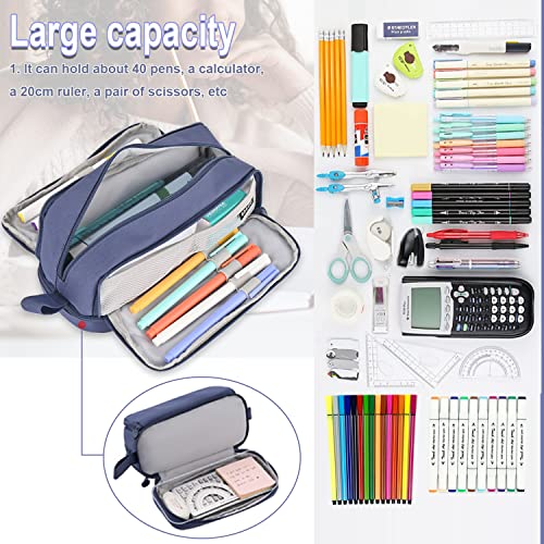 Federmäppchen Mäppchen für Jungen Mädchen Teenager, Groß Federtasche Federmappe Erwachsene Etui Schule 4 Fächer Pencil Cases