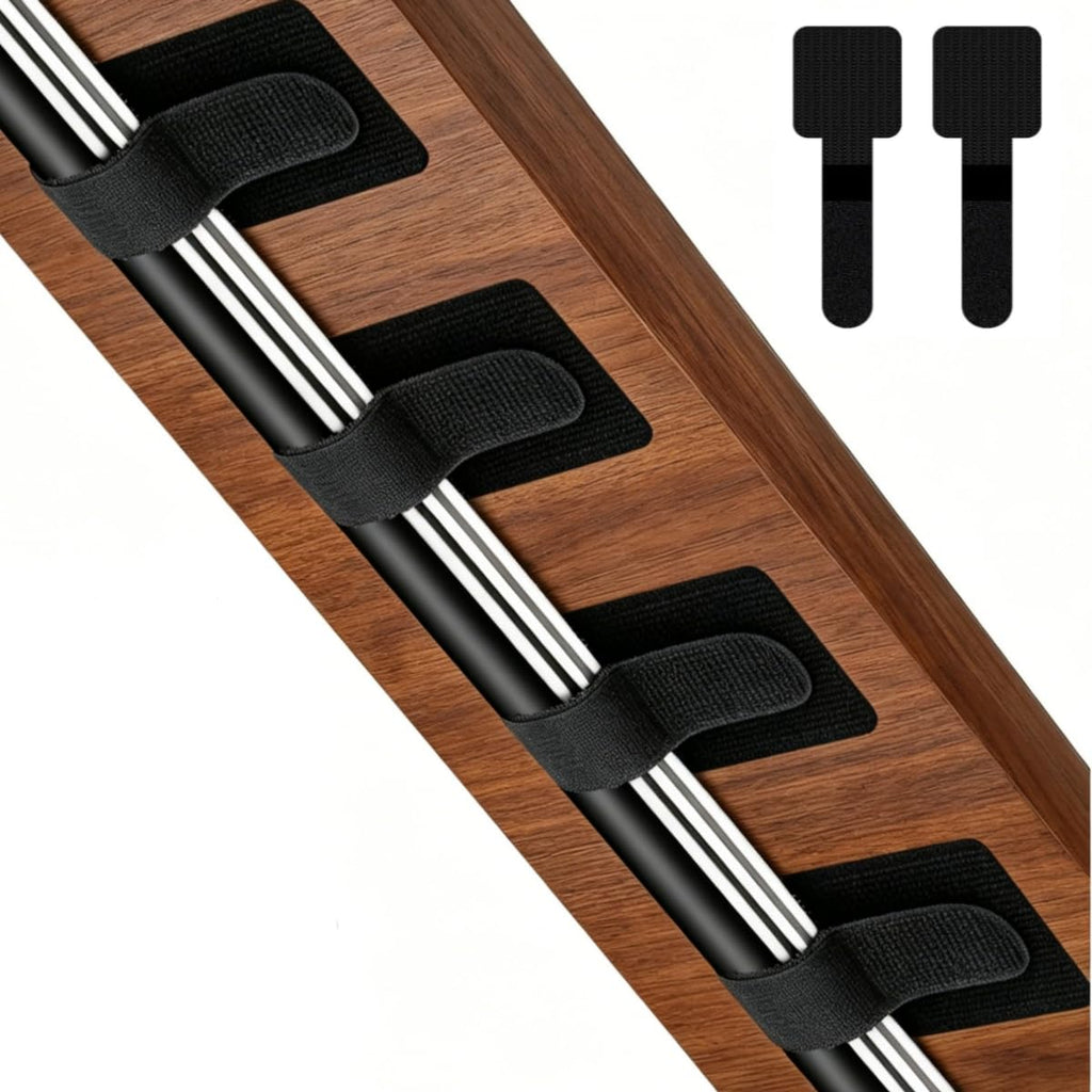 50 Stück Kabelmanagement Schreibtisch Set, Kabelbinder Selbstklebend, Zur Befestigung Und Aufbereitung Von Kabeln, Wiederverwendbar, Schwarz