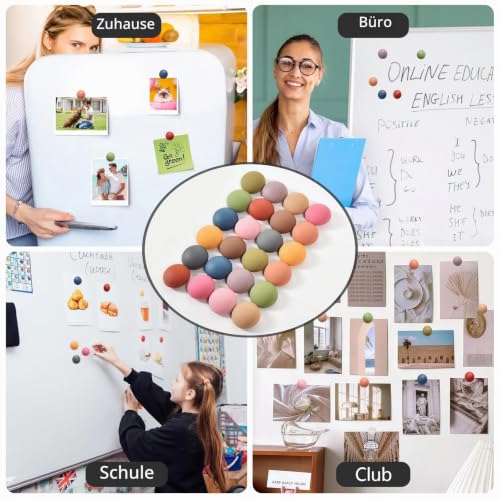 24 Stück Kühlschrankmagnete, 12 Farben Niedlich Mini Magnete