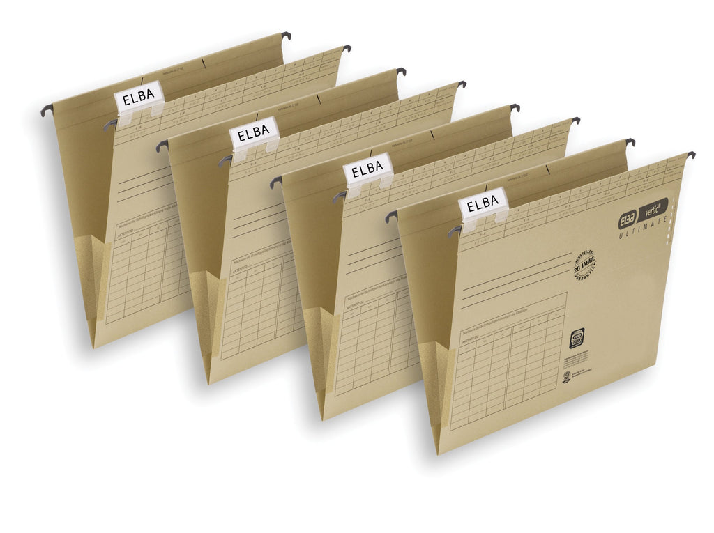 Elba Hängetasche A4, vertic Ultimate aus Karton, braun, 25 Stück, 25er Pack