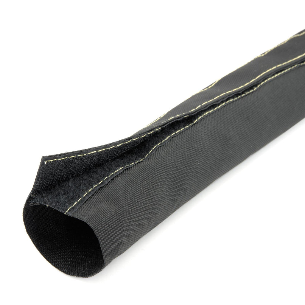 Meterware Kabelschlauch/Nylon-Gewebeschlauch mit Klettverschluss Ø 50mm schwarz ** Viele Größen & Farben *** Kabelschutz Schutz Schlauch Hitze Abrieb
