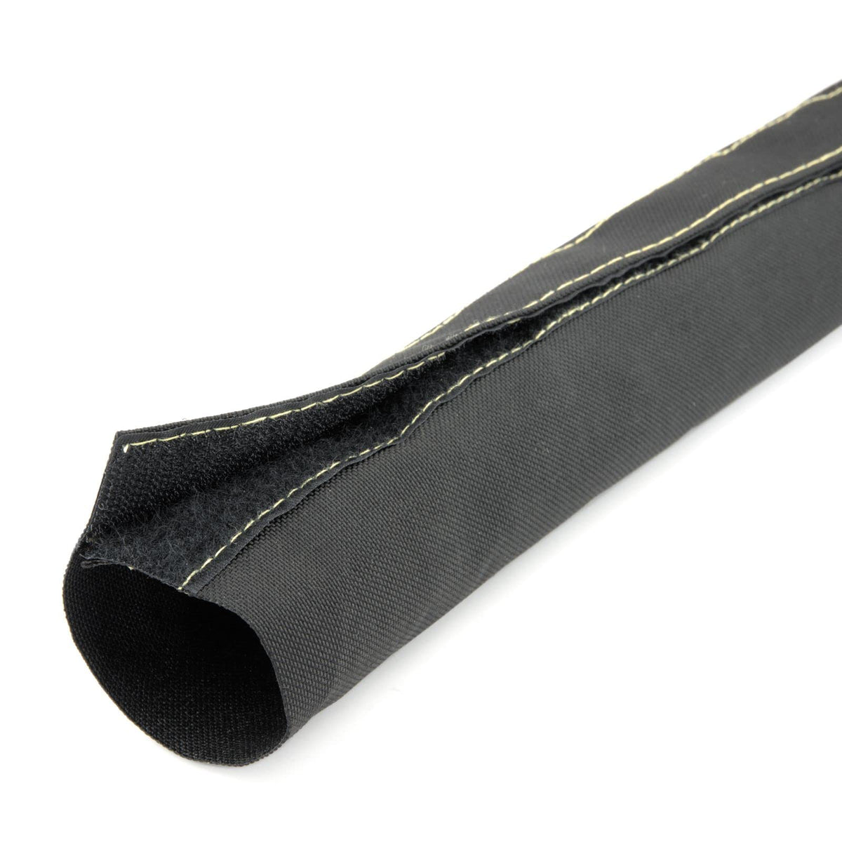 Meterware Kabelschlauch/Nylon-Gewebeschlauch mit Klettverschluss Ø 50mm schwarz ** Viele Größen & Farben *** Kabelschutz Schutz Schlauch Hitze Abrieb