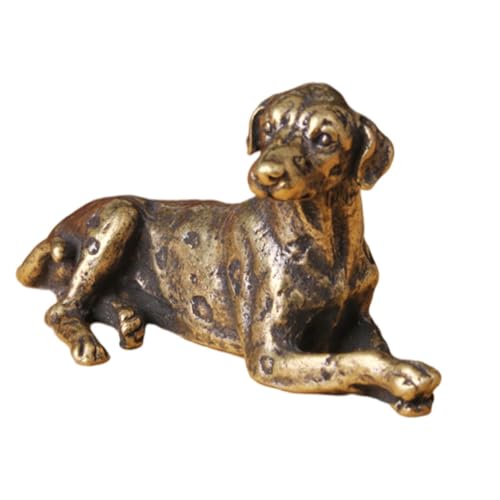 Briefbeschwerer Hund aus Kupfer, Gold, für Kalligrafie und Schreibtisch